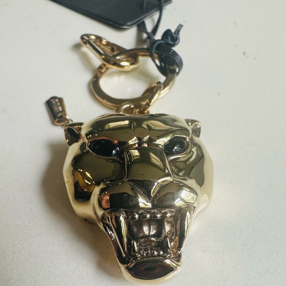 Brand New Roberto Cavalli Jaguar Lavalier Keychain Retail $575